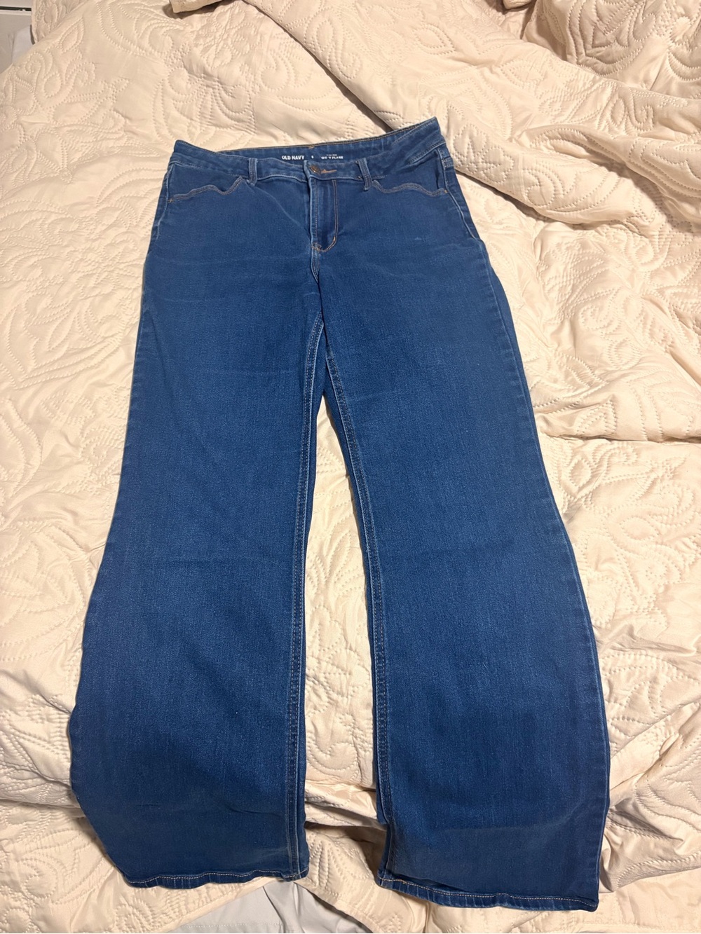 Old Navy Dark Blue Wide-Leg Jeans for Women